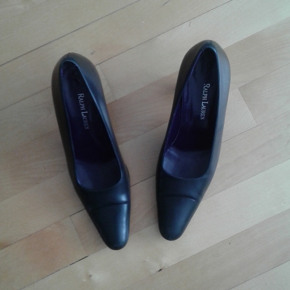 Black Ralph Lauren Shoes Sz 6 in mint condition - Picture 1 of 4